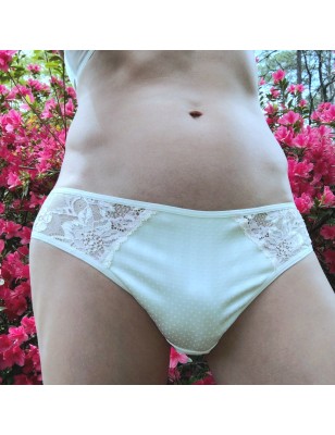 Satin Blush: Satin Lace Sissy Thongs and Panties for Men