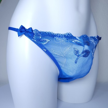 mesh blue g-string for men sissy