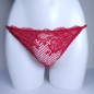 Crimson Elegance: Red Lace G-string for Men Crimson Elegance: Red Lace G-string for Men