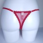 Crimson Elegance: Red Lace G-string for Men