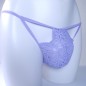 Lavender Tease: Lace Male Micro G-String with a Pouch Lavender Tease: Lace Male Micro G-String with a Pouch