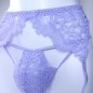 Lavender Tease: Lace Male Micro G-String with a Pouch Lavender Tease: Lace Male Micro G-String with a Pouch