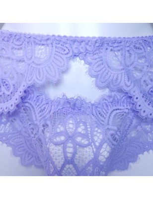 Lavender Tease: Purple Lace Garter Belt