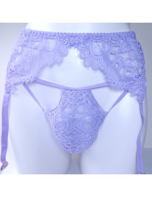 purple lace garter belt