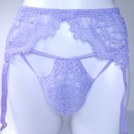 purple lace garter belt