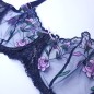 Moon Garden: Sheer Lace Underwire Bra for Men