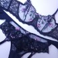 Moon Garden: Navy Blue Mesh Garter Belt