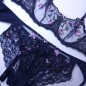 Moon Garden: Navy Blue Mesh Garter Belt