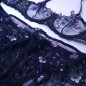 Moon Garden: Navy Blue Mesh Garter Belt