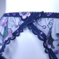 navy blue garter belt floral