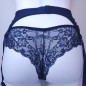 Moon Garden: Navy Blue Mesh Garter Belt