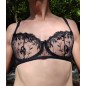 Lace Luxe: Tailored Lace Bra for Men with Underwire