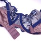 Terra Comfort: AA Cup Underwire Bra for Men in Brown Satin Terra Comfort: AA Cup Underwire Bra for Men in Brown Satin