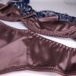 Terra Comfort: Brown Satin Flat Bra for Men in Extra Large Sizes Terra Comfort: Brown Satin Flat Bra for Men in Extra Large Sizes