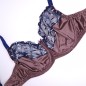 Terra Comfort: Brown Satin Flat Bra for Men in Extra Large Sizes Terra Comfort: Brown Satin Flat Bra for Men in Extra Large Sizes