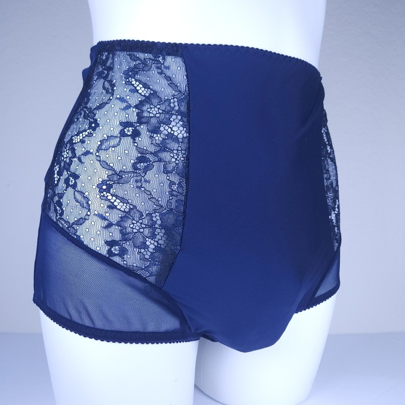 Moon Garden: Navy Blue High Waisted Brief Moon Garden: Navy Blue High Waisted Brief