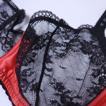 SatinSky: Underwire Satin Male Bra