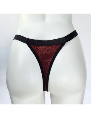 2XL Mocha Elegance G-String with front pouch