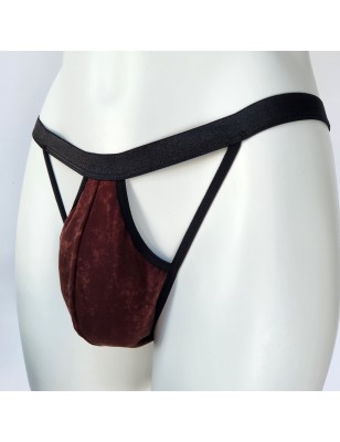 2XL Mocha Elegance G-String with front pouch