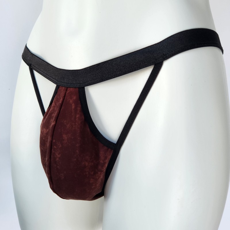 2XL Mocha Elegance G-String with front pouch 2XL Mocha Elegance G-String with front pouch