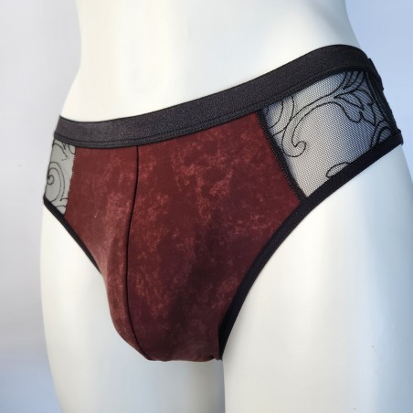 Mocha Elegance: Men's Thong Comfortable and Elegant