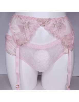 LARGE garter belt Pink Whisper