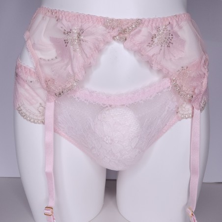 LARGE garter belt Pink Whisper
