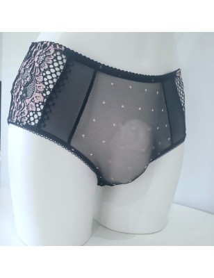 LARGE maxi brief Black and Pink Bliss