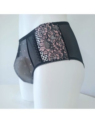 LARGE maxi brief Black and Pink Bliss