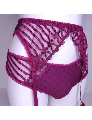 LARGE garter belt Lustrous Dots