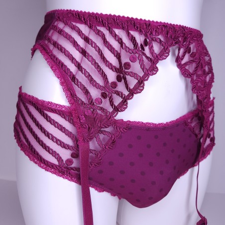 LARGE garter belt Lustrous Dots
