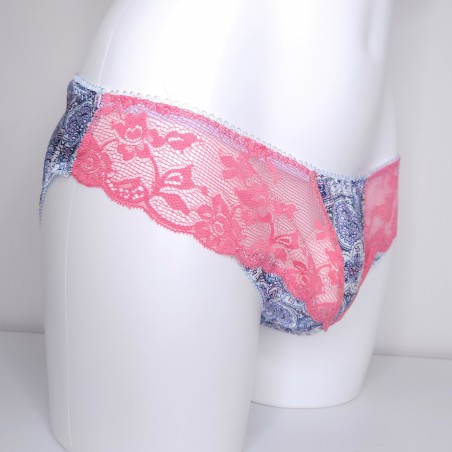 Satin Blossom: Men's Low-Rise Thong or Bikini Panties