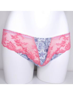 Satin Blossom: Men's Low-Rise Thong or Bikini Panties