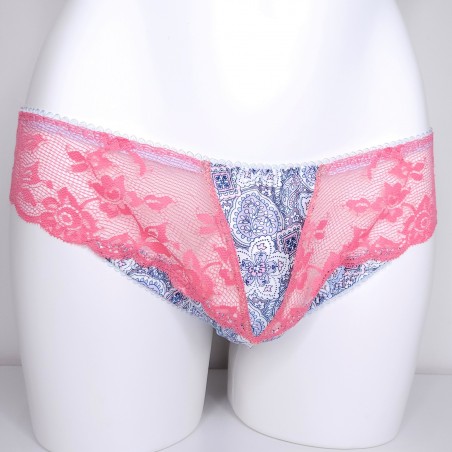 Satin Blossom: Men's Low-Rise Thong or Bikini Panties