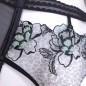 LARGE Garter Thongs Black Leopard LARGE Garter Thongs Black Leopard