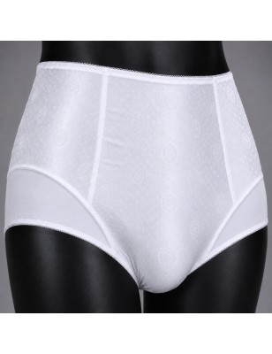 Snow Glow - White Satin Sissy High Waisted Brief