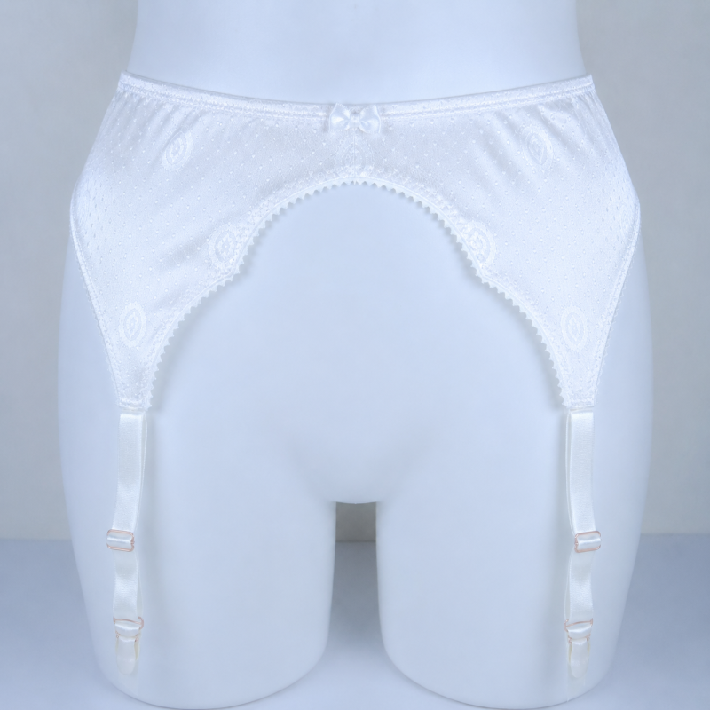 Snow Glow - White Satin Garter Belt Snow Glow - White Satin Garter Belt