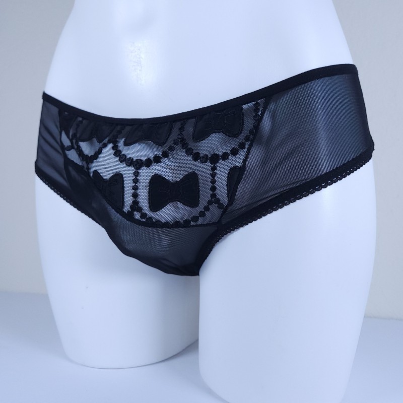 Midnight Ties: Black Polka Dot Crossdressing Panties Midnight Ties: Black Polka Dot Crossdressing Panties