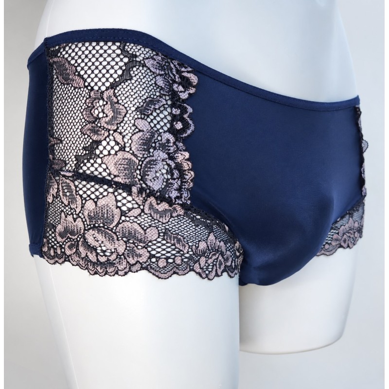 Noir Mirage: Smooth Glossy Maxi Brief for Crossdressing Men Noir Mirage: Smooth Glossy Maxi Brief for Crossdressing Men