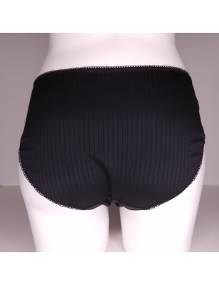 Noir Allure Satin & Mesh Men's Panties