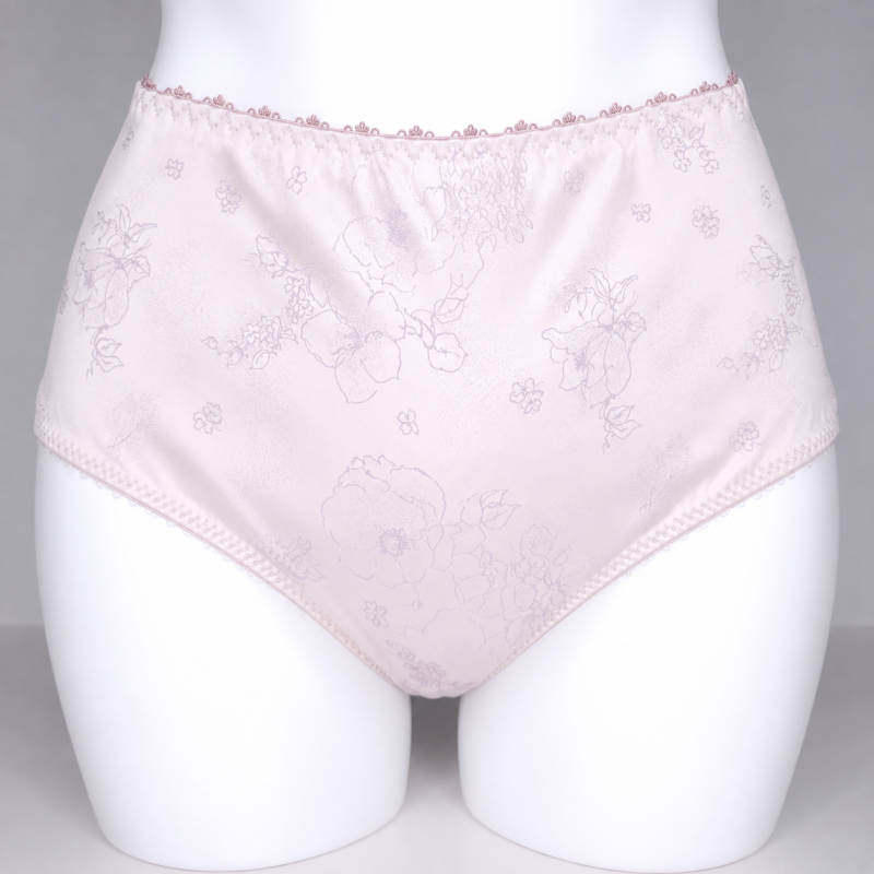 Soft Camelia - Soft Beige Satin High Waisted Brief Soft Camelia - Soft Beige Satin High Waisted Brief