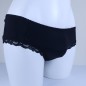 MEDIUM black nylon panties with lace trim III MEDIUM black nylon panties with lace trim III