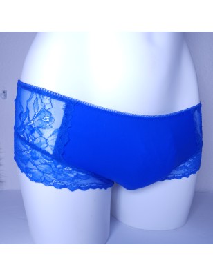 MEDIUM blue nylon panties