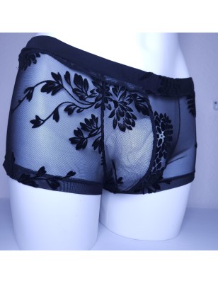 Black Garden – See Through Velvet Boxer Brief for Men