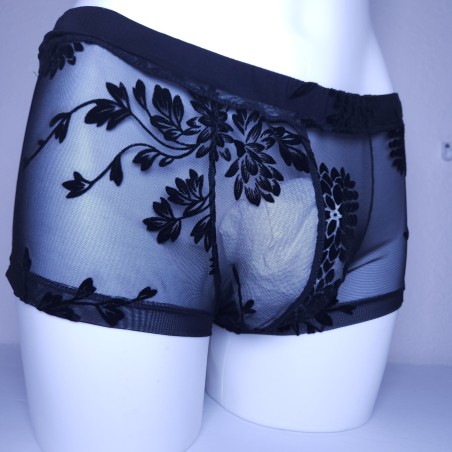 Black Garden – See Through Velvet Boxer Brief for Men