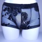 Black Garden – See Through Velvet Boxer Brief for Men Black Garden – See Through Velvet Boxer Brief for Men
