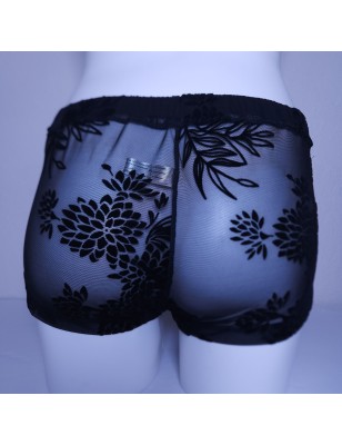 Black Garden – See Through Velvet Boxer Brief for Men