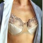 SissySat Elegance Men's Beige Satin Embrace Bra