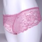 Lilac Elegance: Shiny Pink Lace Panties & Thongs for M2F Crossdressers