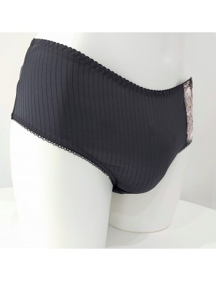 Noir Allure: Shiny Satin Men's Briefs